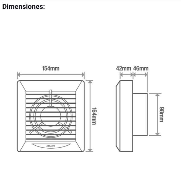 Ipsa Extractor de Aire Residencial, Modelo EURO-4 - LuzDeco