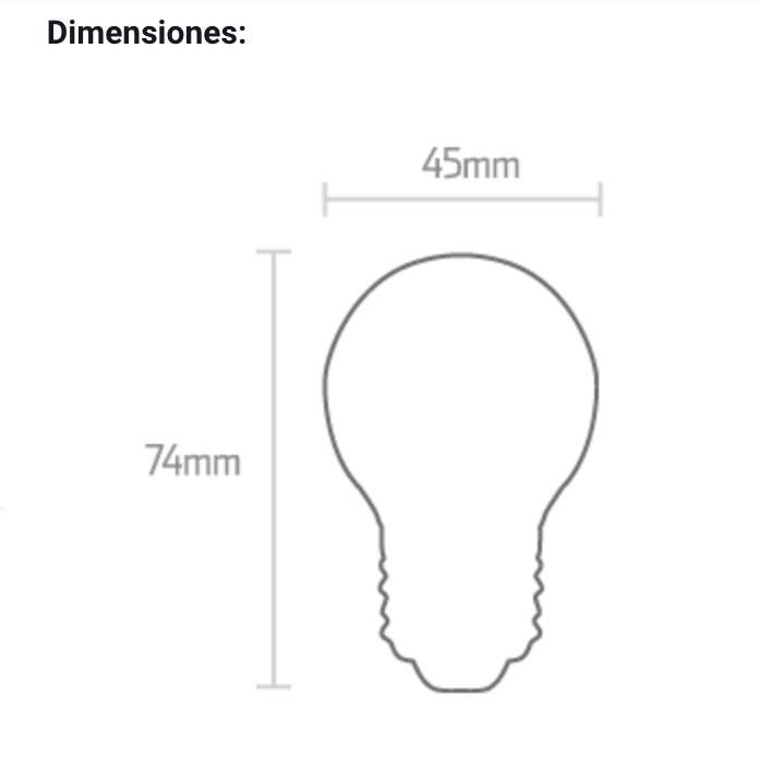 Ipsa Lámpara de Filamento Led de 3W Modelo LEDFLEX-G45 - LuzDeco