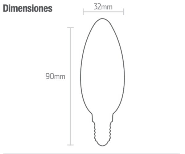 Ipsa Lámpara de Filamento Led de 4W Estilo Vintage, Modelo LEDFIL-VE - LuzDeco