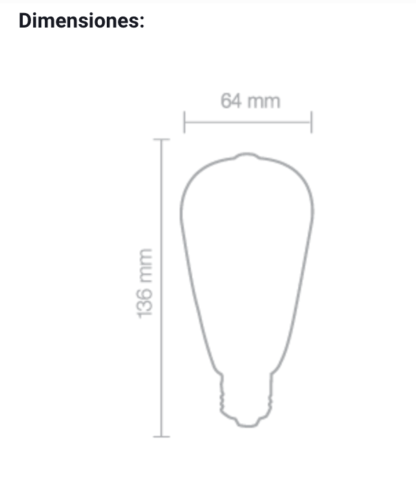 Ipsa Lámpara de Filamento Led de 5W Modelo LEDFLEX-ST64 - LuzDeco