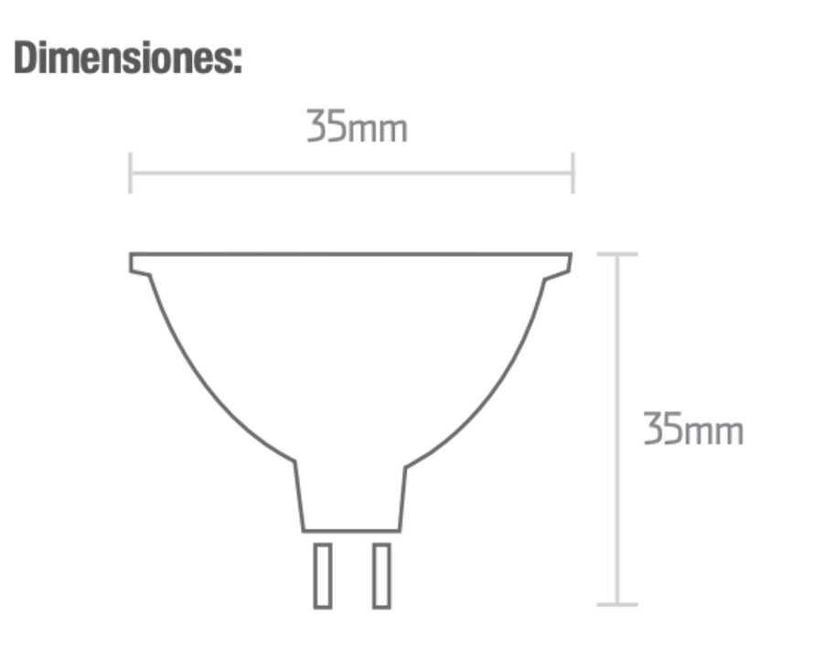 Ipsa Lámpara Led de 1.7 W, Modelo MR11-SMD/BC - LuzDeco