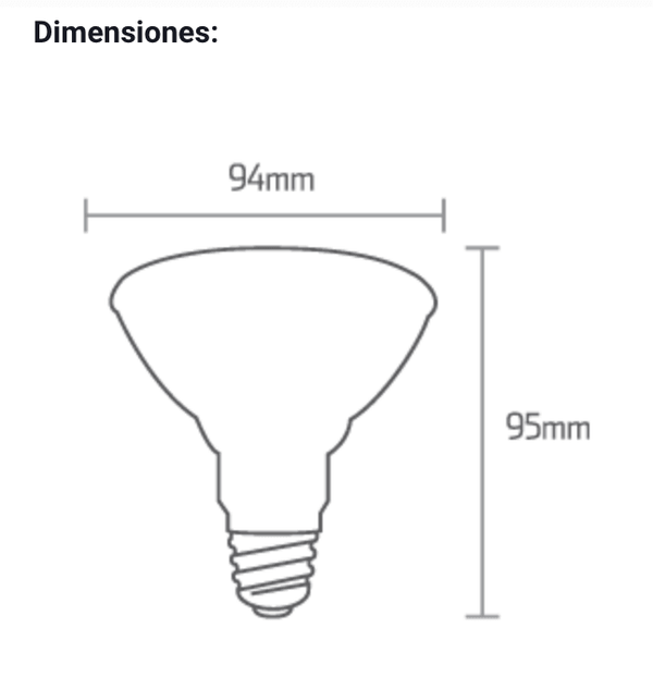 Ipsa Lámpara Led de 12 W, Modelo LED-PAR30 - LuzDeco