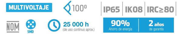 Ipsa Luminaria Industrial para Interior, Modelo HB-UFOLED/ 150W - LuzDeco