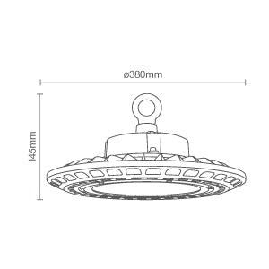 Ipsa Luminaria Industrial para Interior, Modelo HB-UFOLED/ 200W - LuzDeco