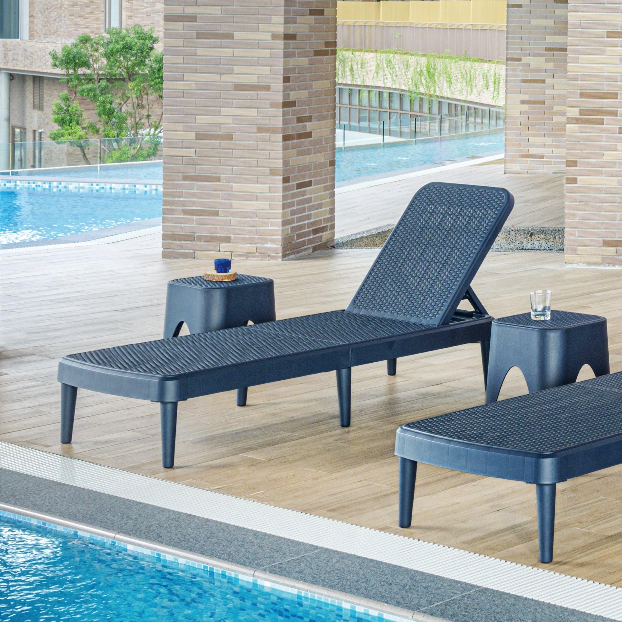 Lagoon, Camastro Tahití, Camastro plegable, camastro de ratán, camastro para exterior, Muebles de rattan sintetico, Mobiliario de terraza, Diseño de ratan, Resistente a los rayos UV,  Muebles resistentes a los rayos UV, Muebles de mimbre