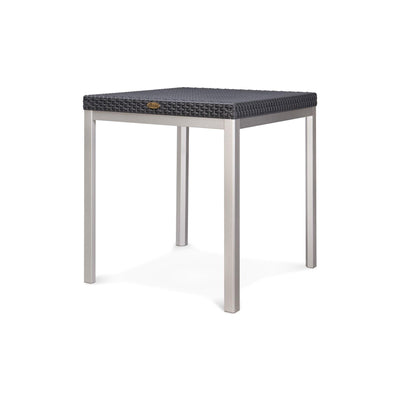 Lagoon Mesa de Comedor Cuadrada Tipo Rattan de Polipropileno, Patas de Acero, Protección UV, Apta para Exterior, Modelo Russ 7022DT