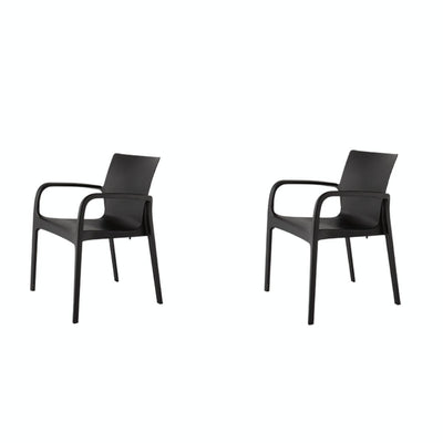 Lagoon Set de 2 Sillas de Comedor con Descansabrazos para Interior y Exterior con Protección UV, Modelo Alissa 7050
