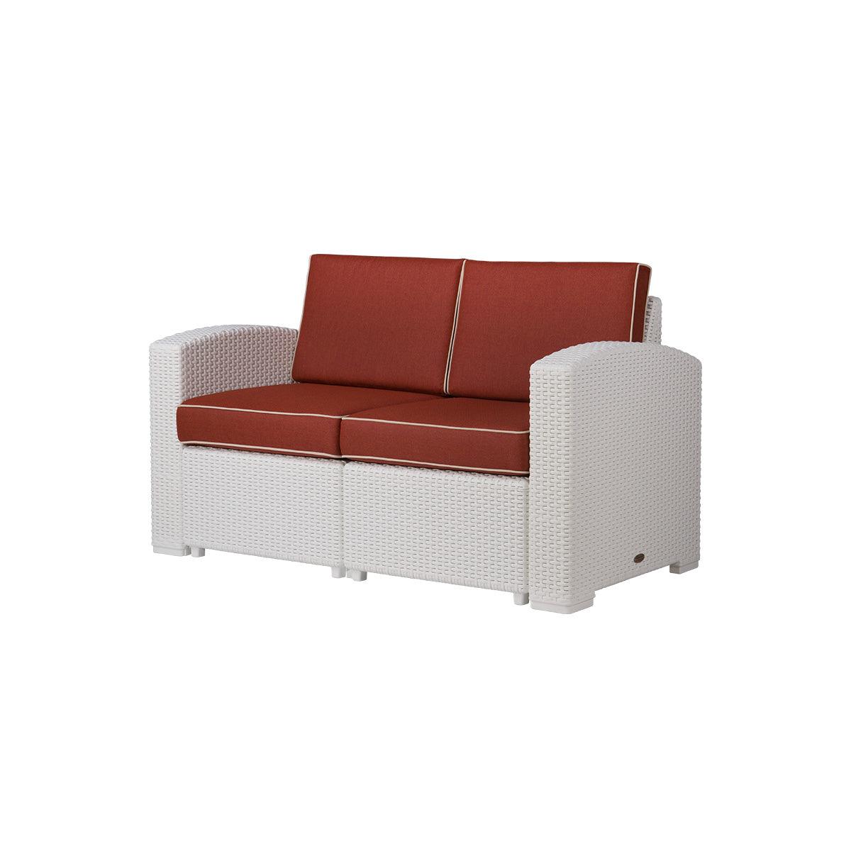 Lagoon, Magnolia 7023LC, Sillón doble, Love seat de rattan, Sillón para exterior, Love seat apto para exterior, Sillón de jardín, Rattan sintético, Cojines resistentes a la intemperie, Mobiliario de terraza, Estilo contemporáneo, Comodidad exterior