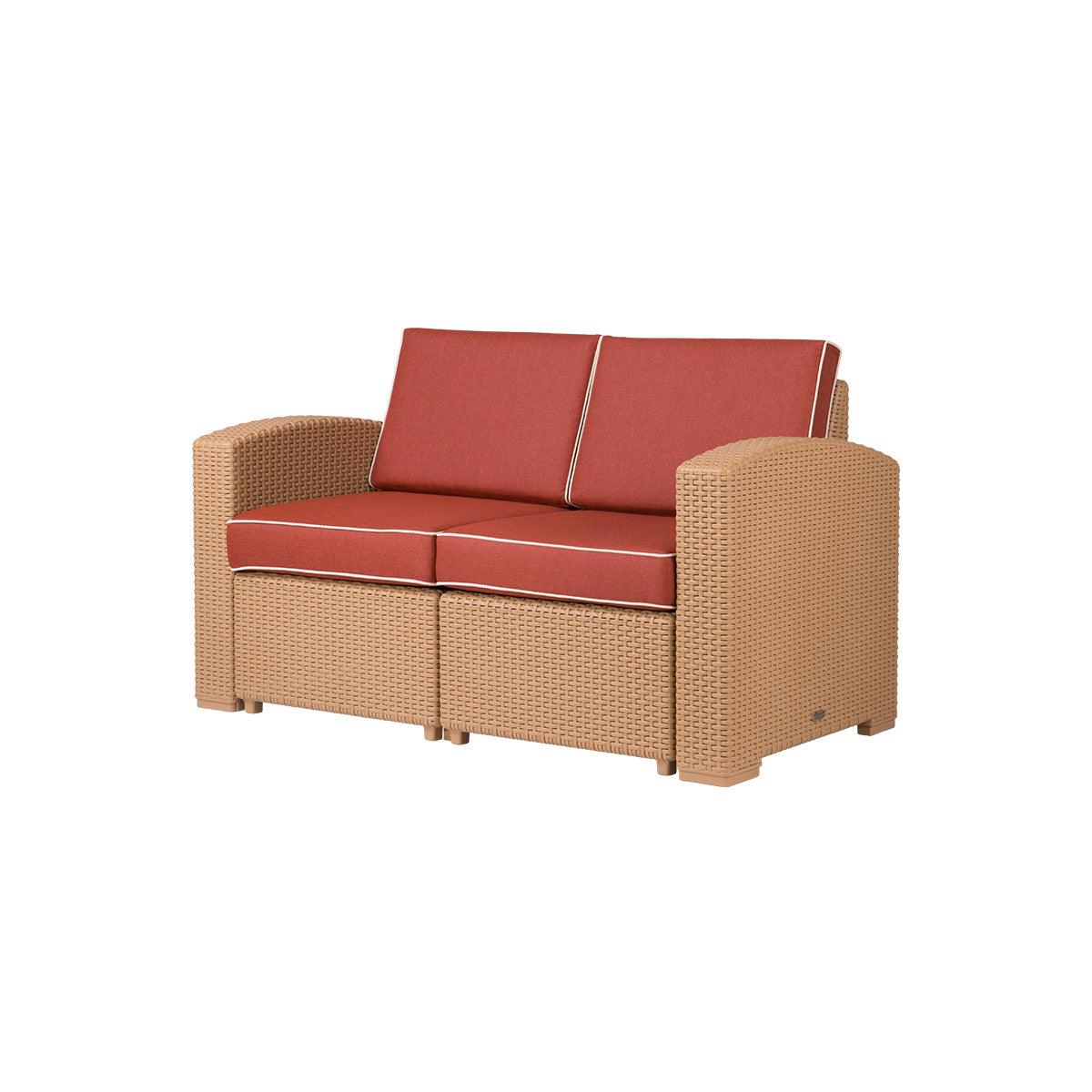 Lagoon, Magnolia 7023LC, Sillón doble, Love seat de rattan, Sillón para exterior, Love seat apto para exterior, Sillón de jardín, Rattan sintético, Cojines resistentes a la intemperie, Mobiliario de terraza, Estilo contemporáneo, Comodidad exterior