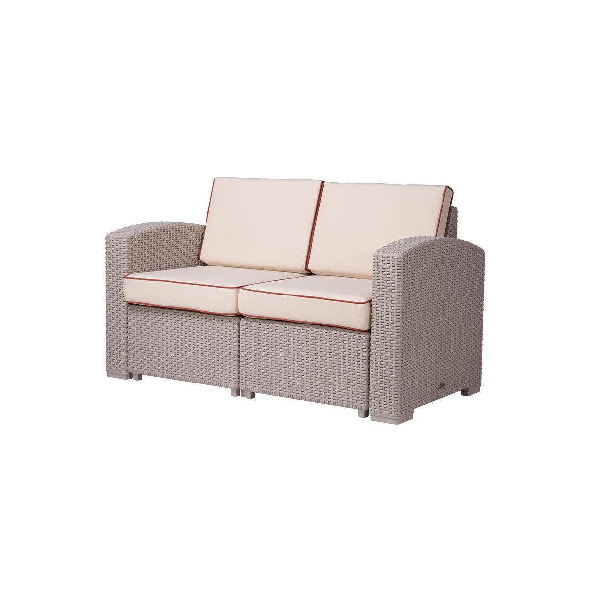 Lagoon, Magnolia 7023LC, Sillón doble, Love seat de rattan, Sillón para exterior, Love seat apto para exterior, Sillón de jardín, Rattan sintético, Cojines resistentes a la intemperie, Mobiliario de terraza, Estilo contemporáneo, Comodidad exterior