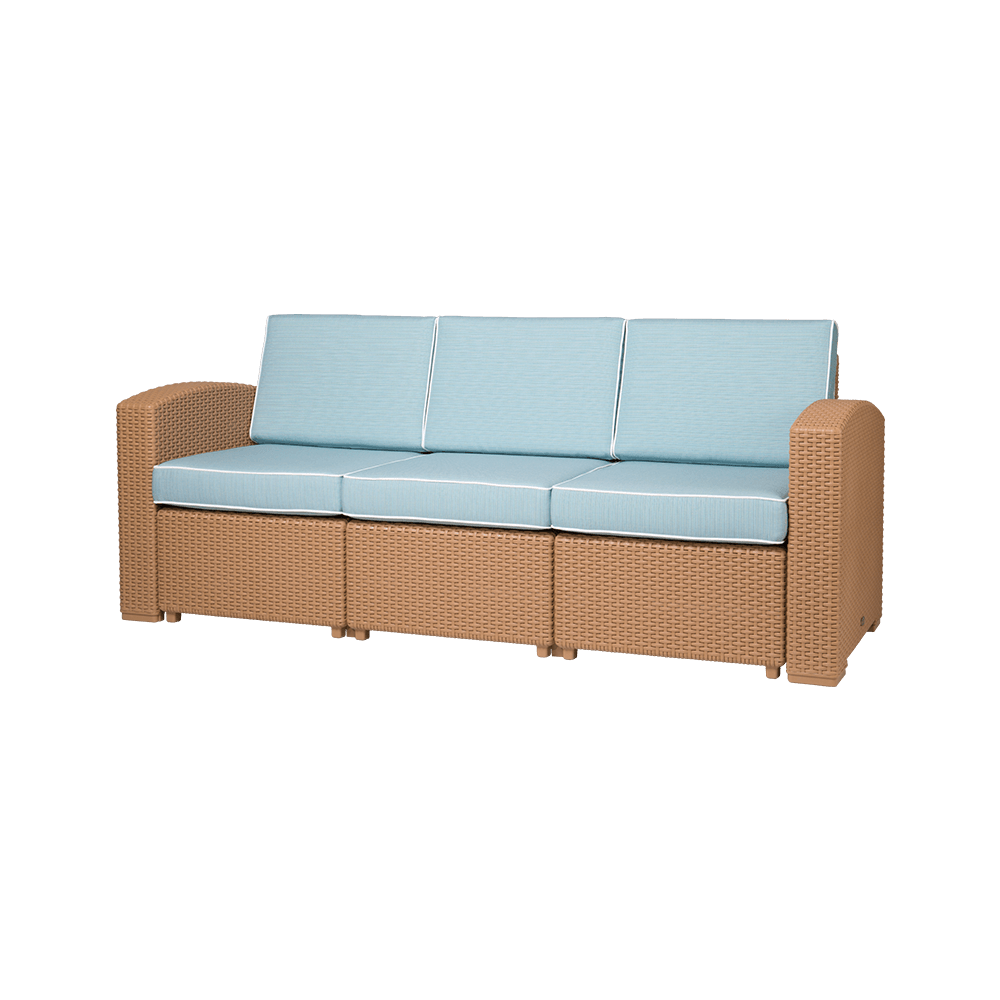 Lagoon Sillón / Sofá Triple Tipo Rattan, Protección UV, Apto para Exterior, Modelo Magnolia 7023SF - LuzDeco