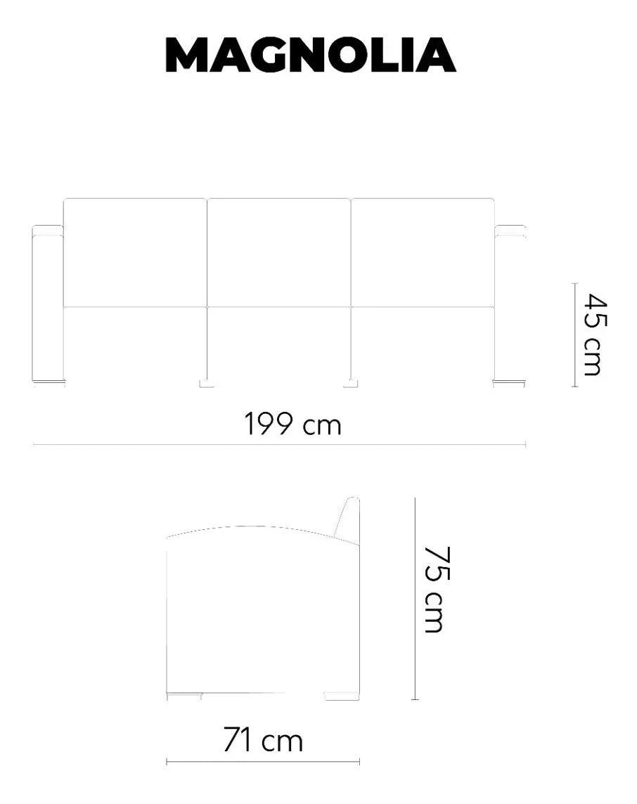 Lagoon Sillón / Sofá Triple Tipo Rattan, Protección UV, Apto para Exterior, Modelo Magnolia 7023SF - LuzDeco