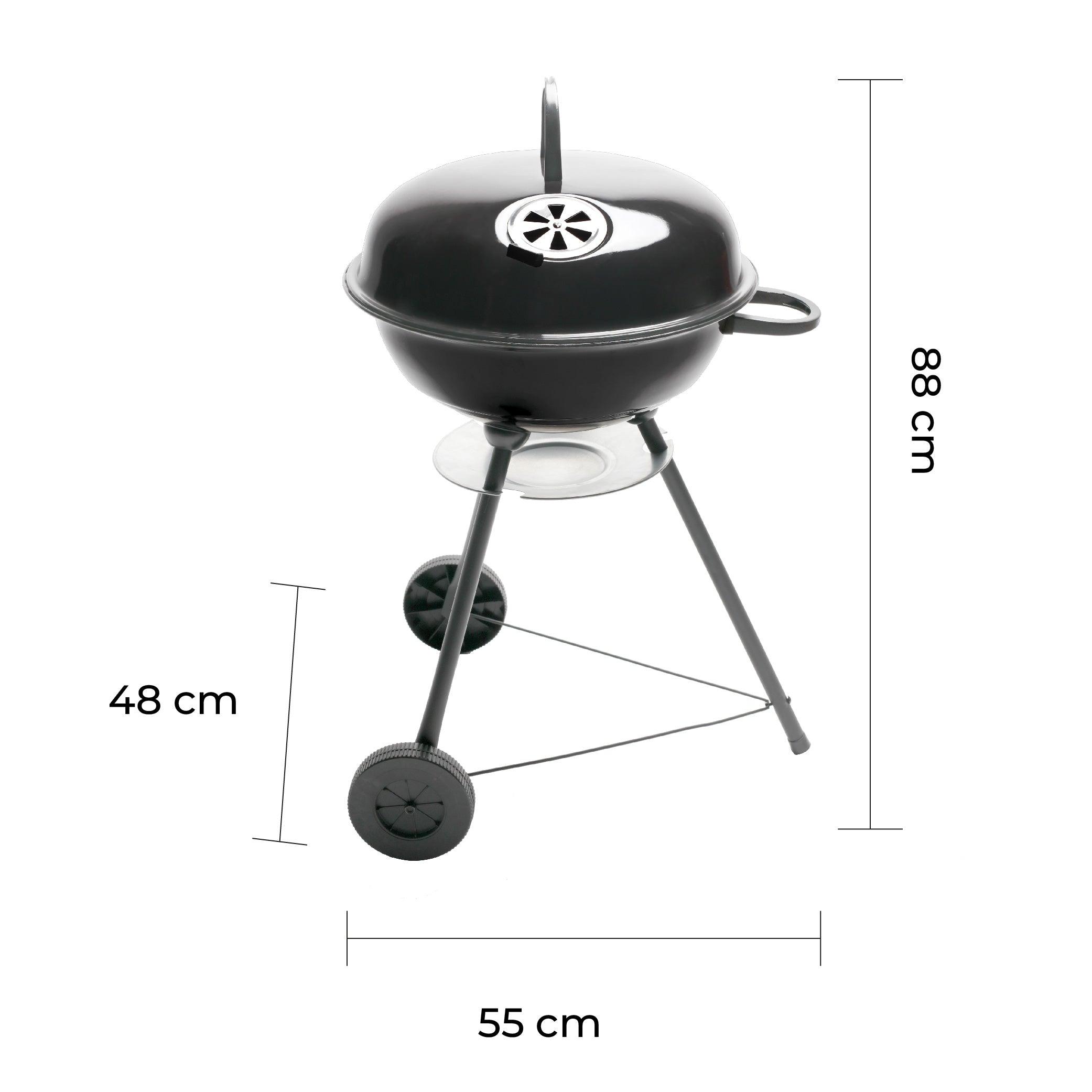 Naterial Asador Portatil de Carbón 1 Rejilla, Modelo Trolley - LuzDeco