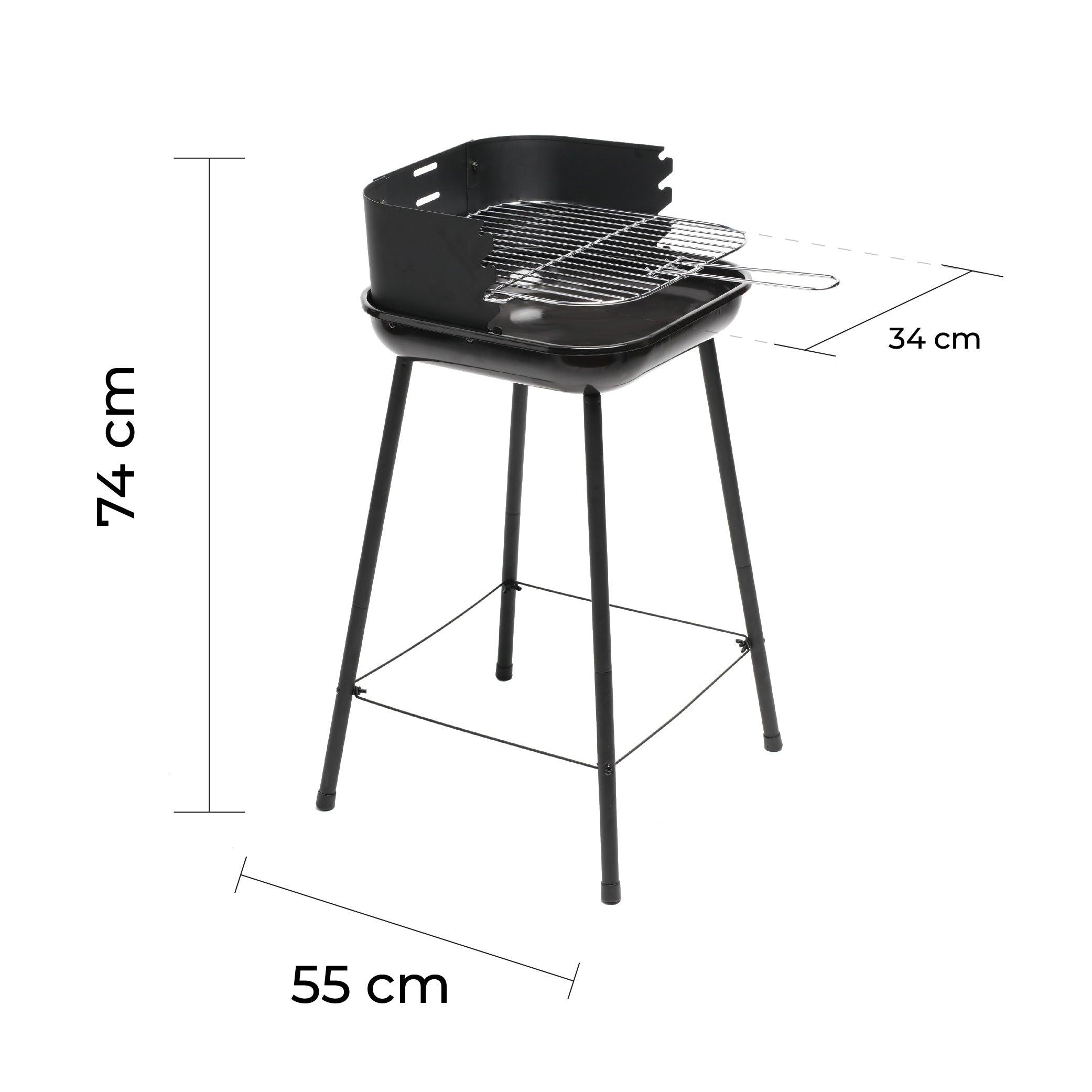 Naterial Asador Portatil de Carbón 1 Rejilla, Modelo Trolley - LuzDeco