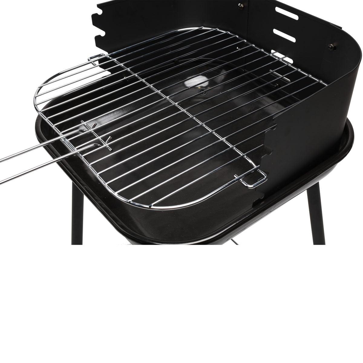 Naterial Asador Portatil de Carbón 1 Rejilla, Modelo Trolley - LuzDeco