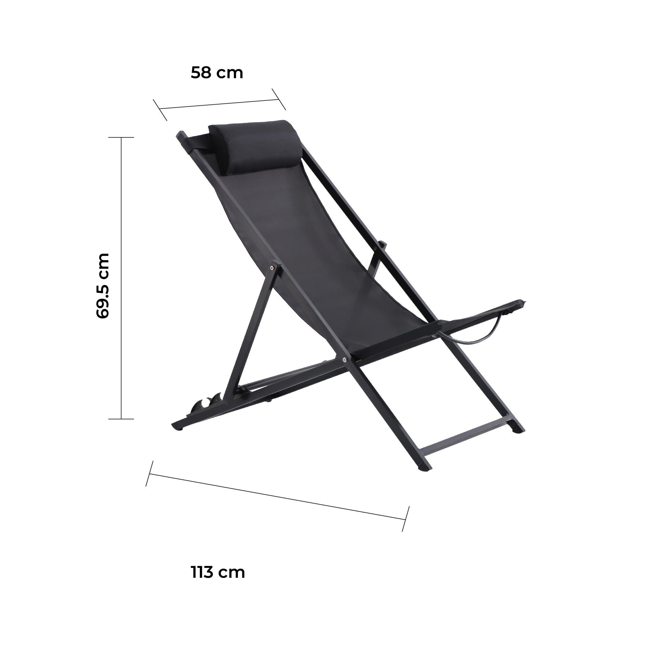 Naterial Camastro / Hamaca Reclinable y Plegable de Textileno Apta para Exterior, Modelo Cruz - LuzDeco