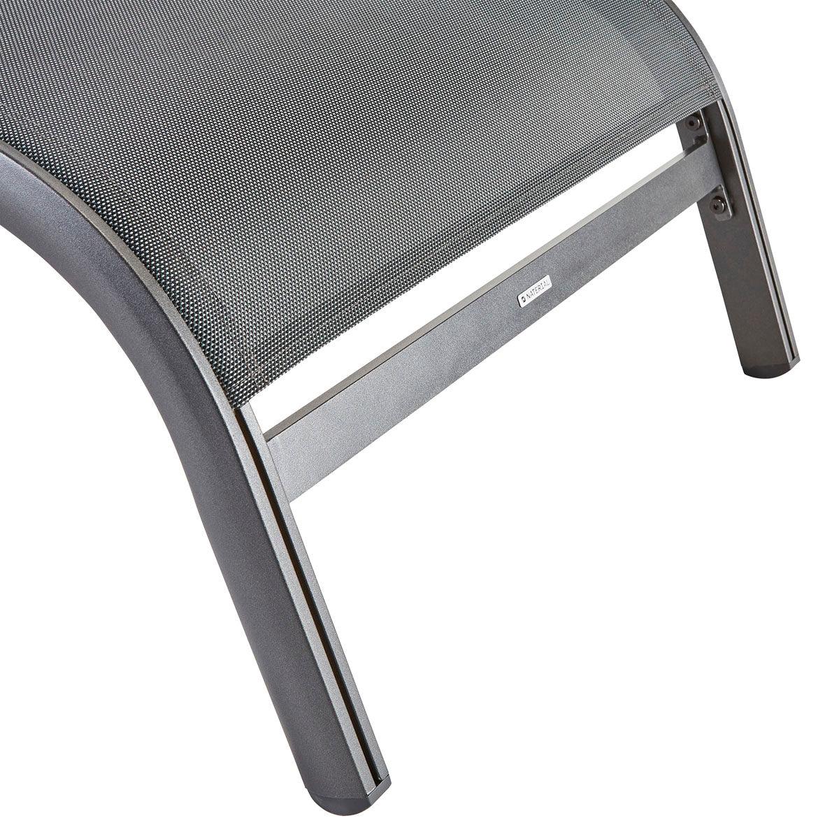 Naterial Camastro Reclinable de Textileno y Aluminio con Ruedas, Modelo Lyra II - LuzDeco