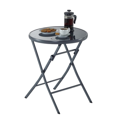 Naterial Mesa de Acero Plegable Apta para Exterior, Modelo Emys