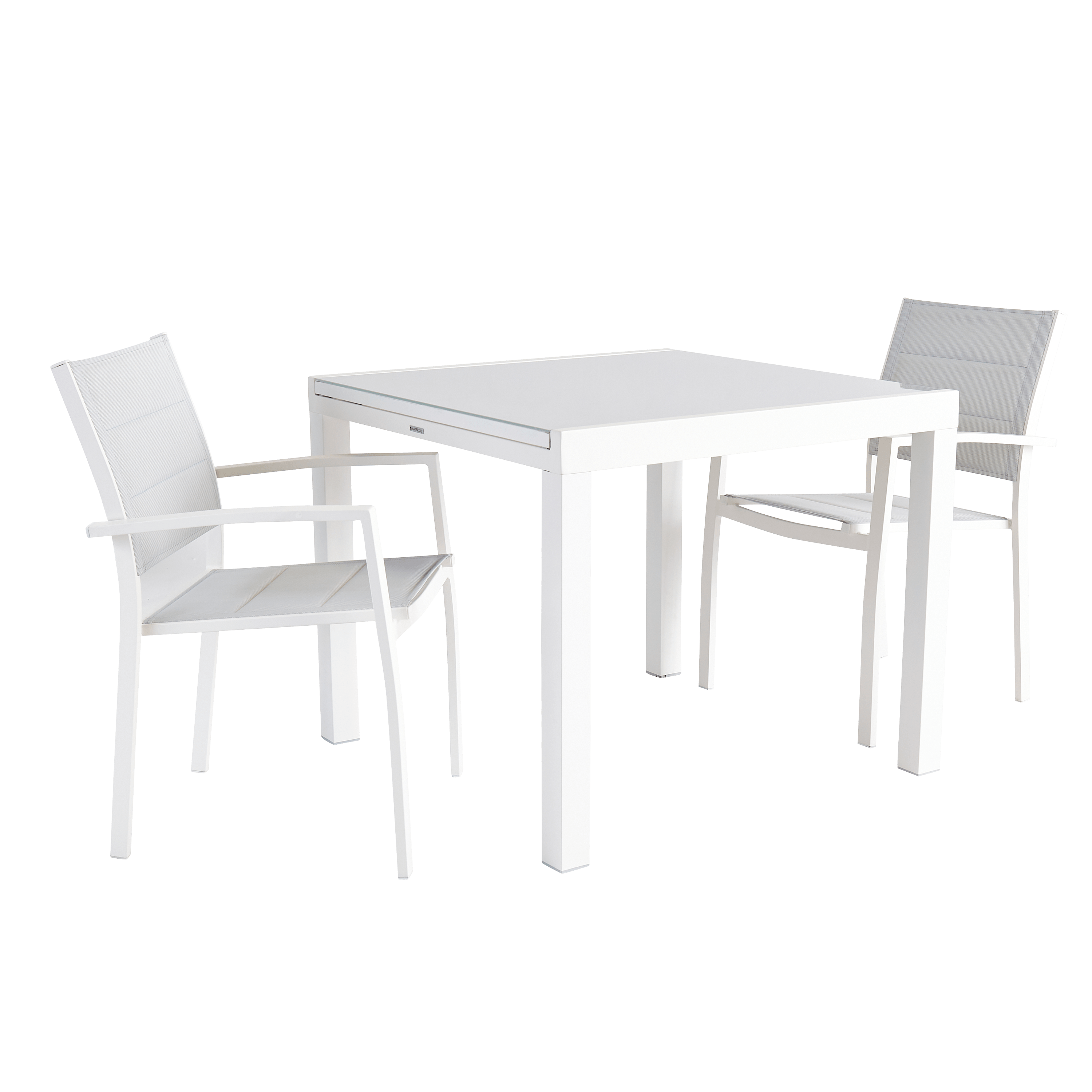 Naterial Mesa de Comedor de Aluminio Extensible Apta para Exterior, Modelo Lyra II - LuzDeco