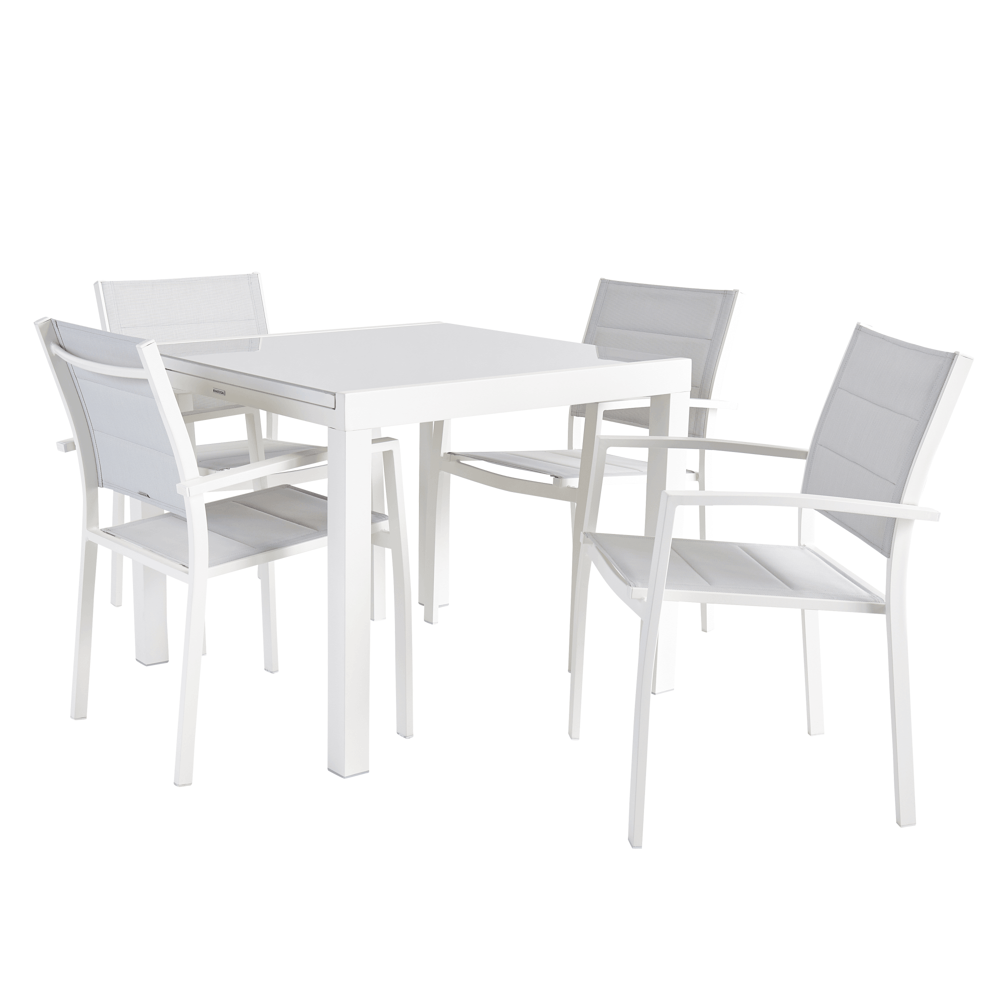 Naterial Mesa de Comedor de Aluminio Extensible Apta para Exterior, Modelo Lyra II - LuzDeco