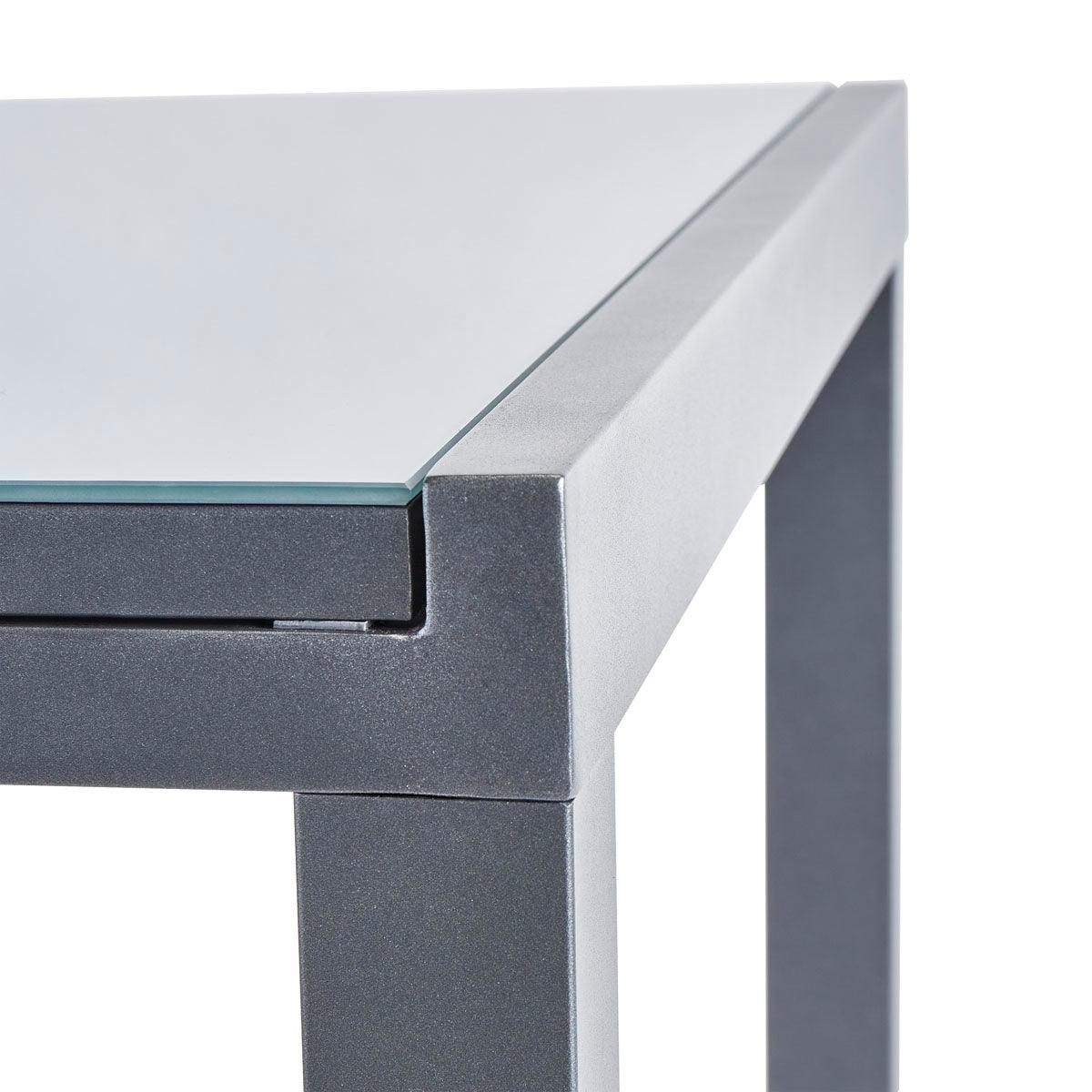 Naterial Mesa de Comedor de Aluminio Extensible Apta para Exterior, Modelo Lyra II - LuzDeco