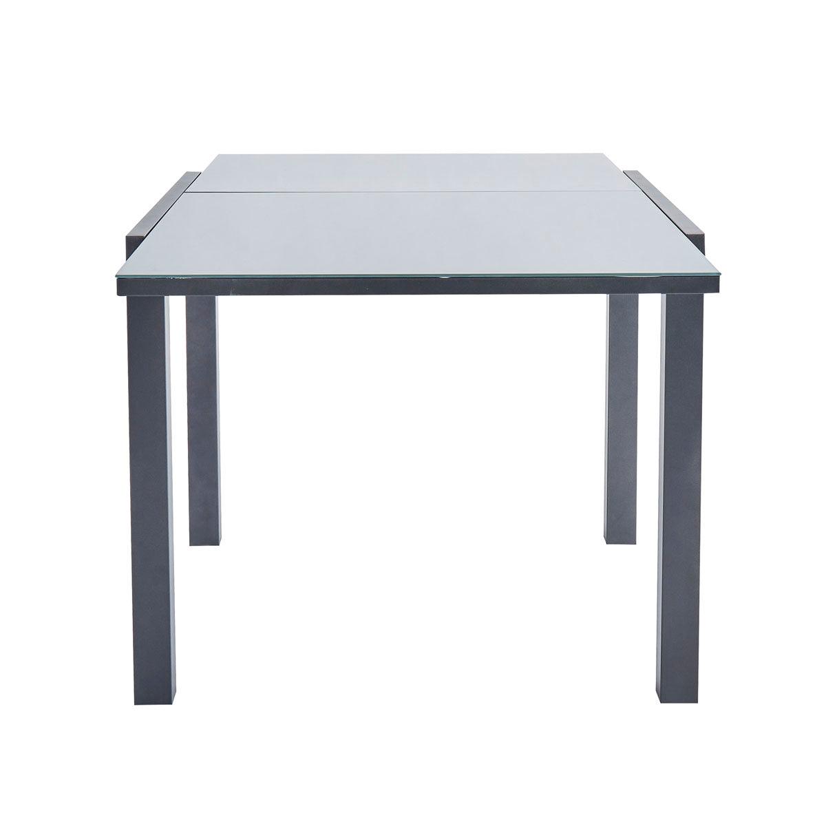 Naterial Mesa de Comedor de Aluminio Extensible Apta para Exterior, Modelo Lyra II - LuzDeco