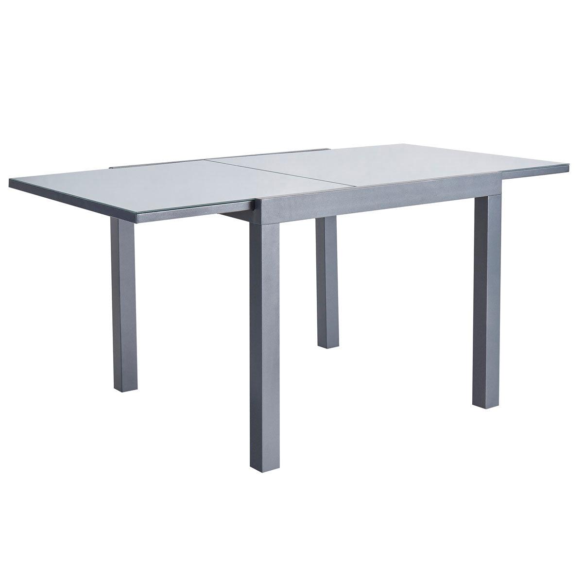 Naterial Mesa de Comedor de Aluminio Extensible Apta para Exterior, Modelo Lyra II - LuzDeco