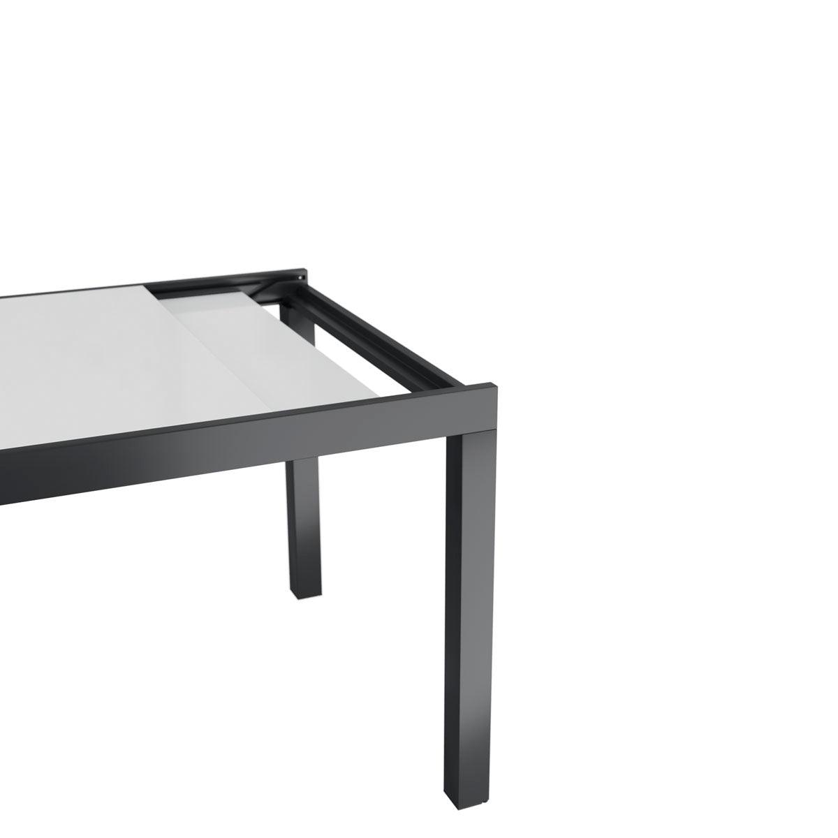 Naterial Mesa de Comedor de Aluminio Extensible Apta para Exterior, Modelo Lyra II - LuzDeco