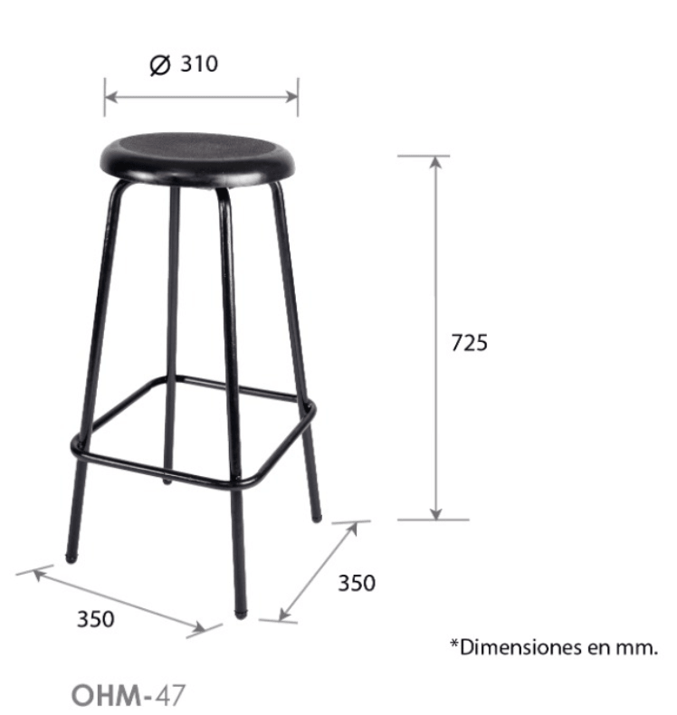 Offiho Banco para Barra de Acero, Modelo OHV121 NEBULA - LuzDeco