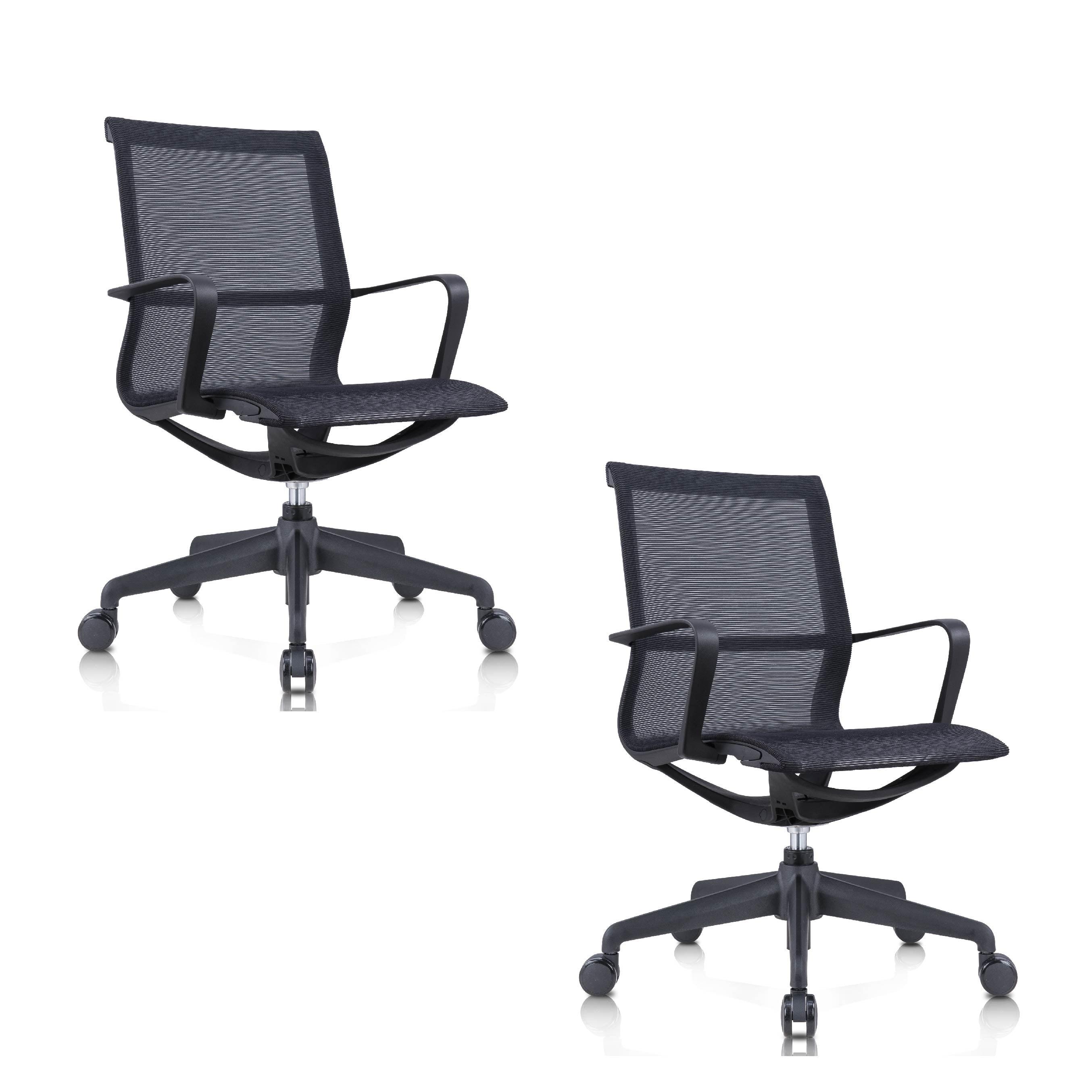 Offiho Set de 2 Sillas de Oficina Ergonómicas Reclinables con Altura Ajustable, Modelo BIO OHE114 - LuzDeco