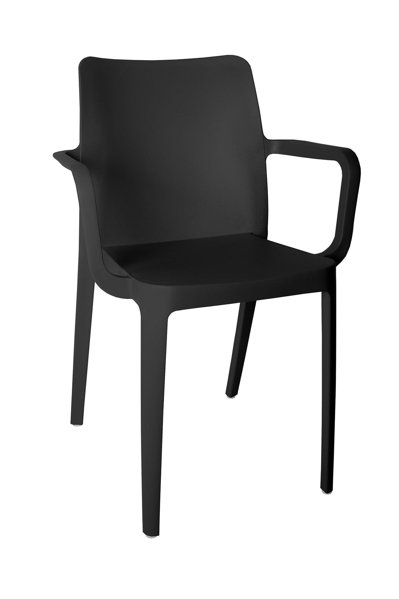 Offiho Silla de Comedor Durable con Descansabrazos Para Exterior e Interior con Protección UV, Modelo Solei OHV60 - LuzDeco