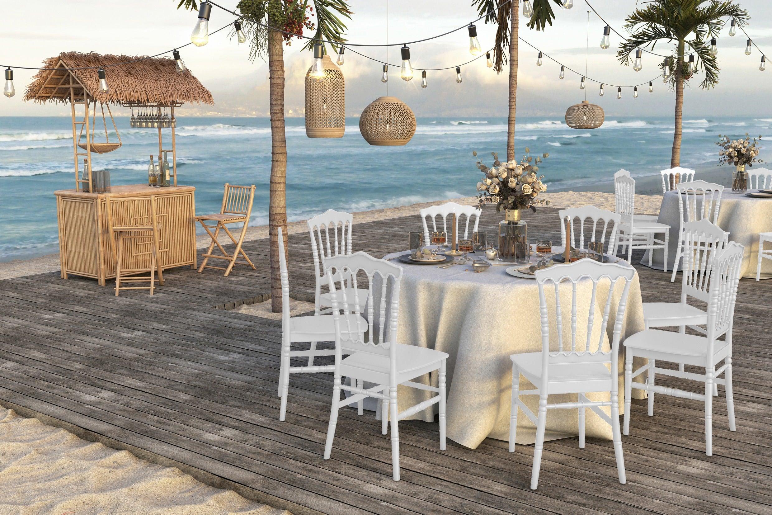 Offiho Silla de Comedor Vintage Para Eventos Apta para Exterior e Interior con Protección UV, Modelo Versalles - LuzDeco