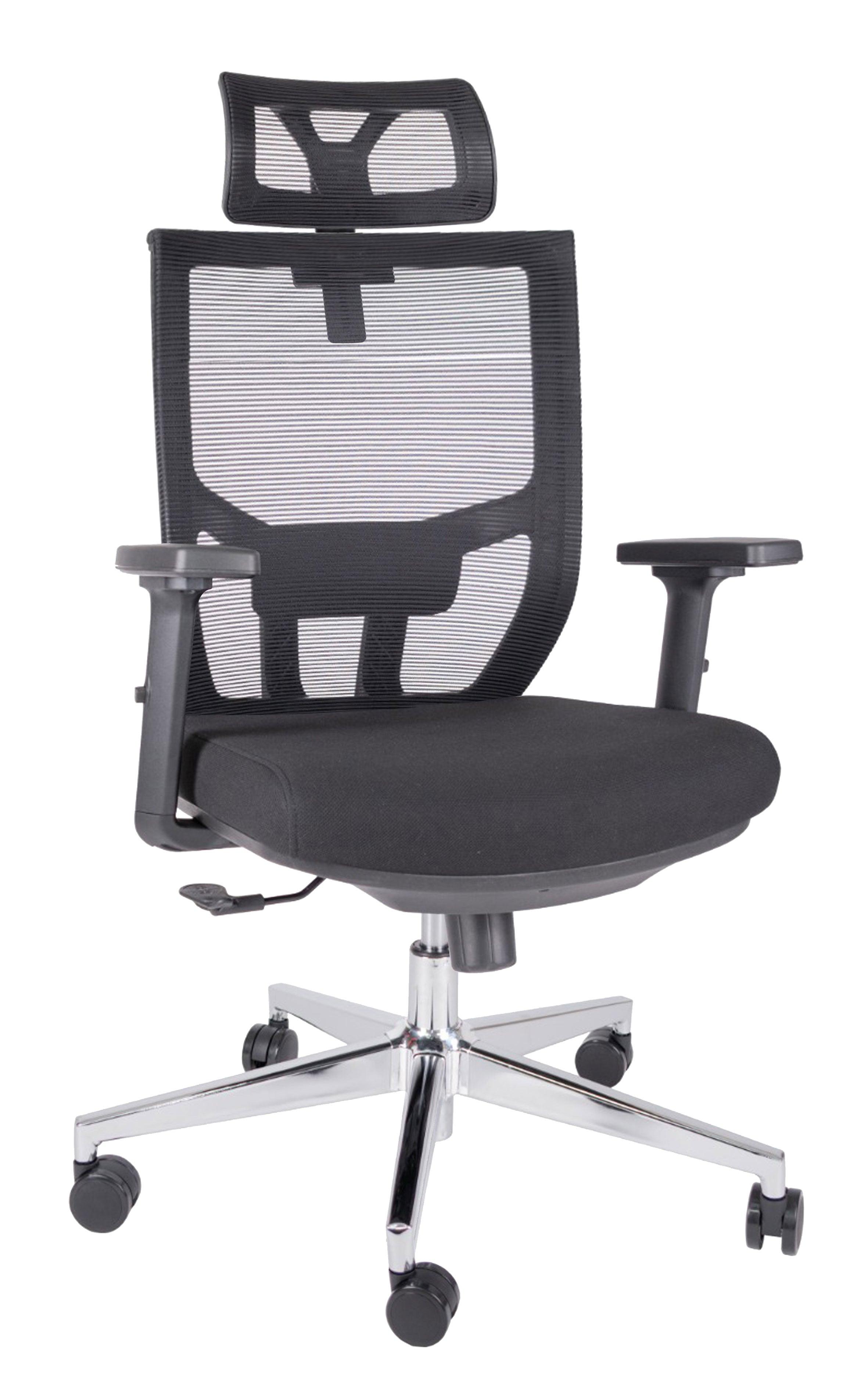 Offiho Silla De Escritorio Ergonómica Reclinable con Altura Ajustable con Tapiz Mesh, Modelo AIKON OHE 705 - LuzDeco