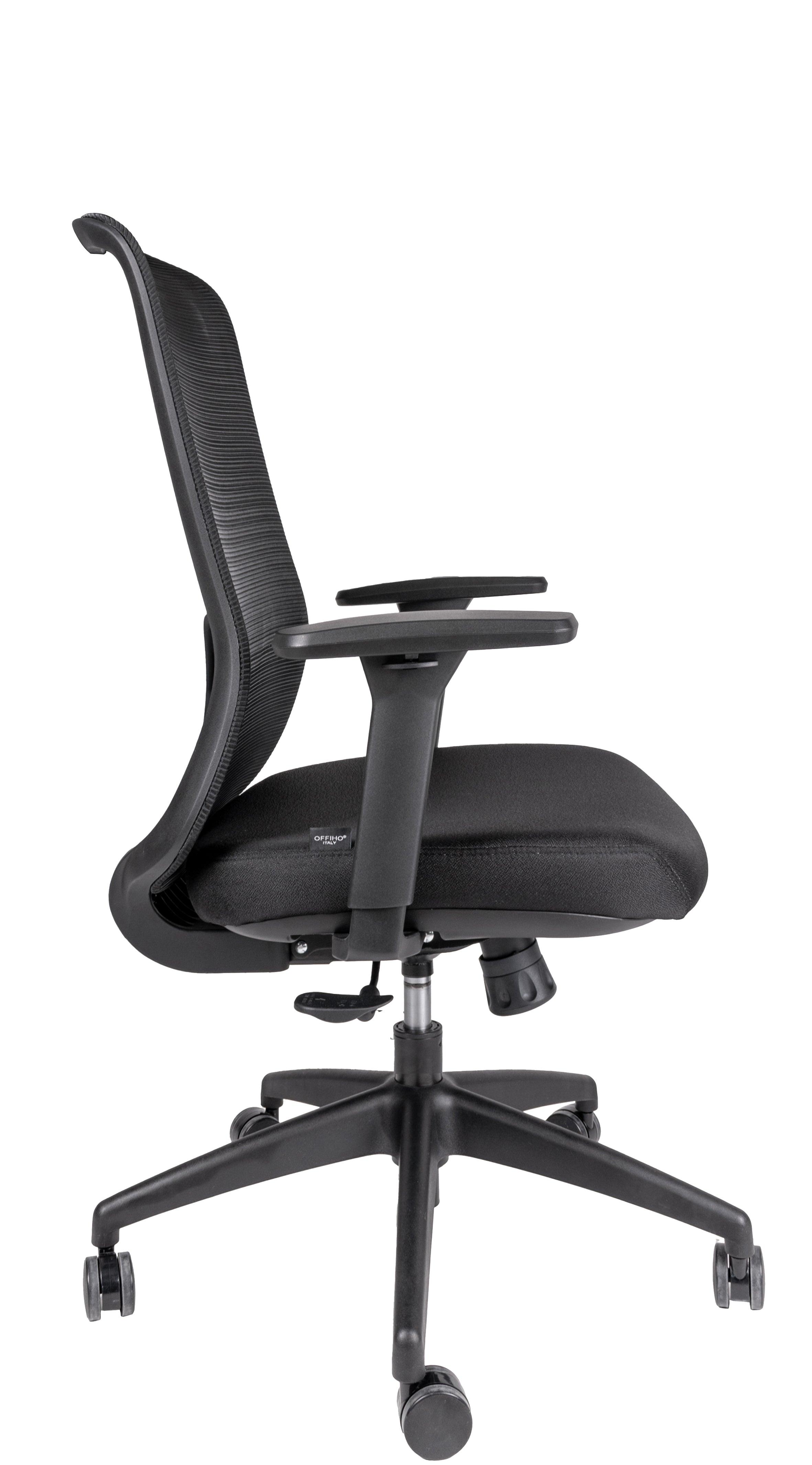 Offiho Silla De Escritorio Ergonómica Reclinable con Altura Ajustable con Tapiz Mesh, Modelo CREW OHE112 - LuzDeco