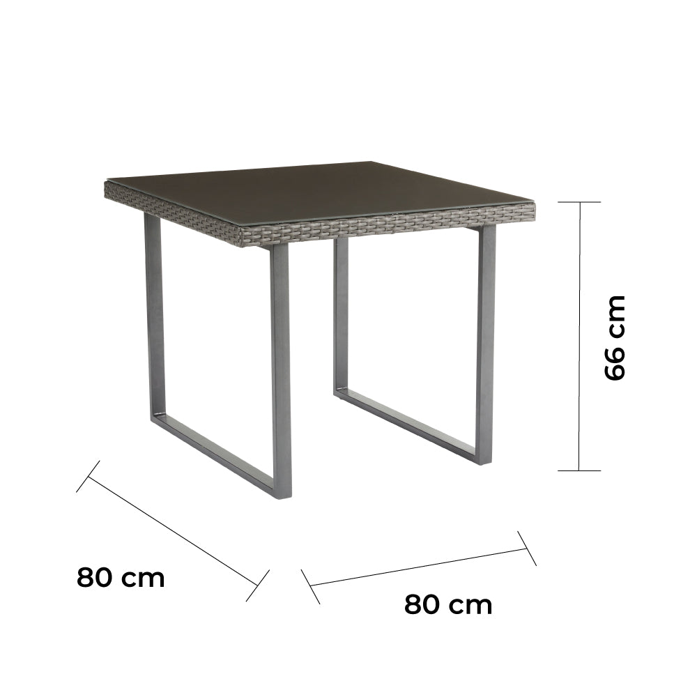 Naterial Mesa de Centro Tipo Ratán Apta para Exterior, Modelo Noa