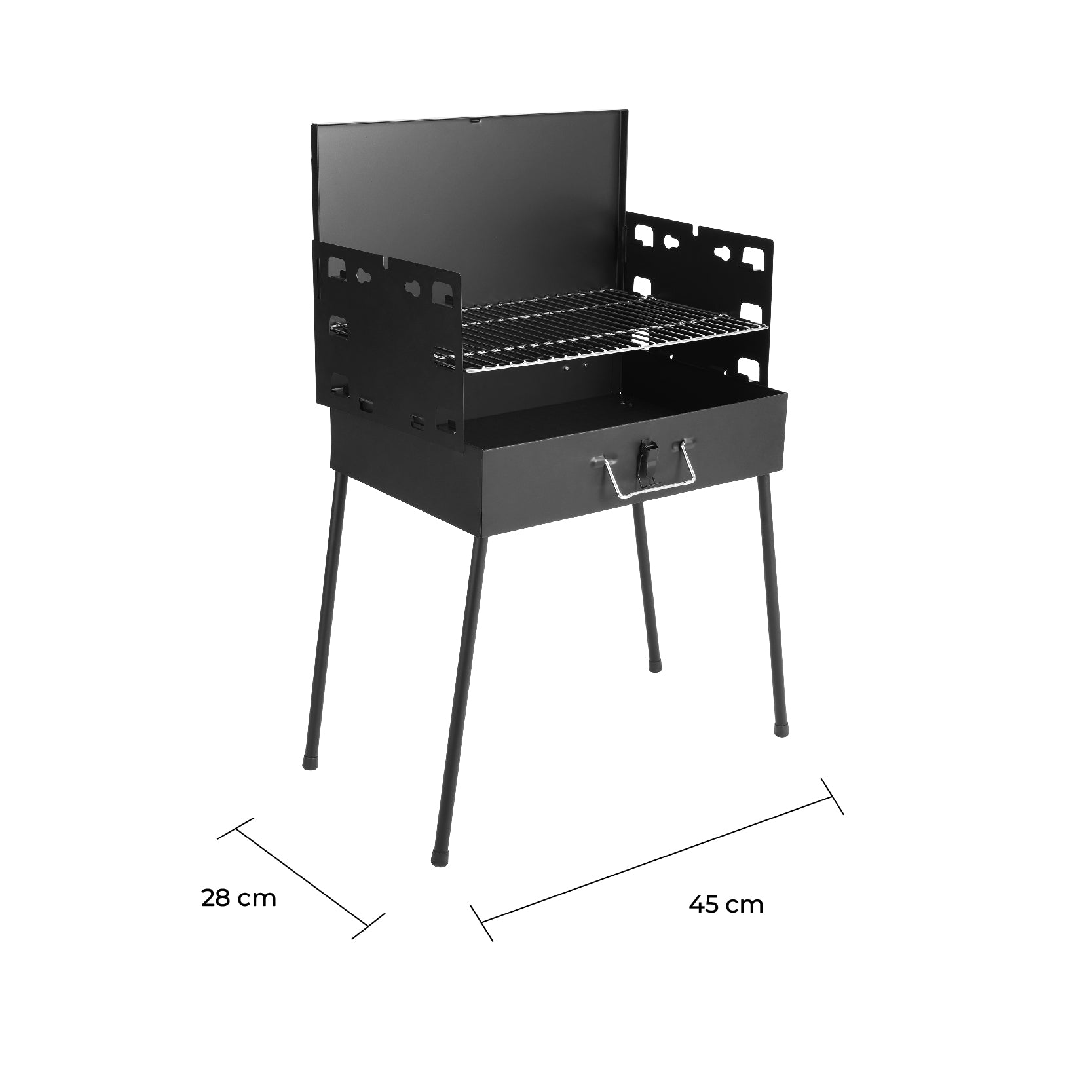 Naterial Asador /Parrilla Plegable para 4-5 Personas