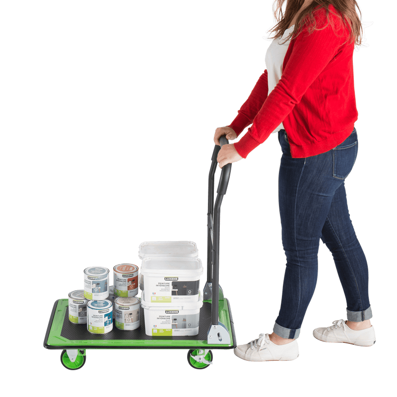 Standers Carrito Plegable de Carga de Acero con 4 Ruedas, Capacidad de