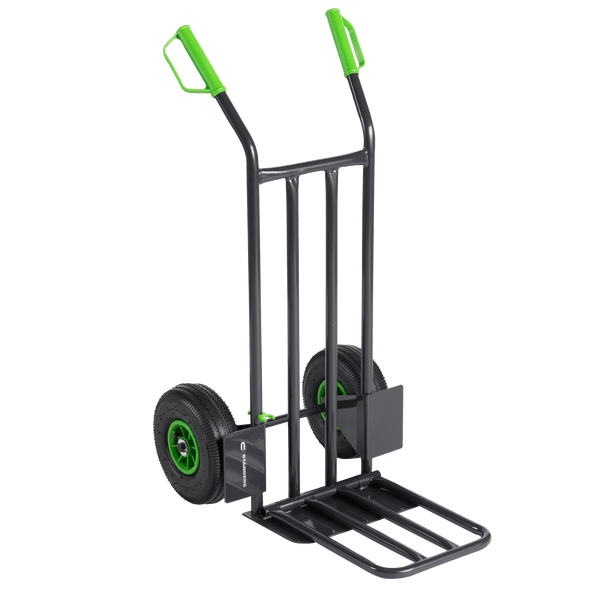Standers Diablo de Carga Fijo de Acero con 2 Ruedas Neumáticas, Capacidad de 200K, Modelo 85106882 - LuzDeco