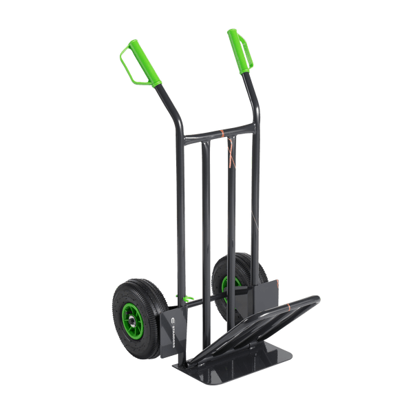 Standers Diablo de Carga Fijo de Acero con 2 Ruedas Neumáticas, Capacidad de 200K, Modelo 85106882 - LuzDeco