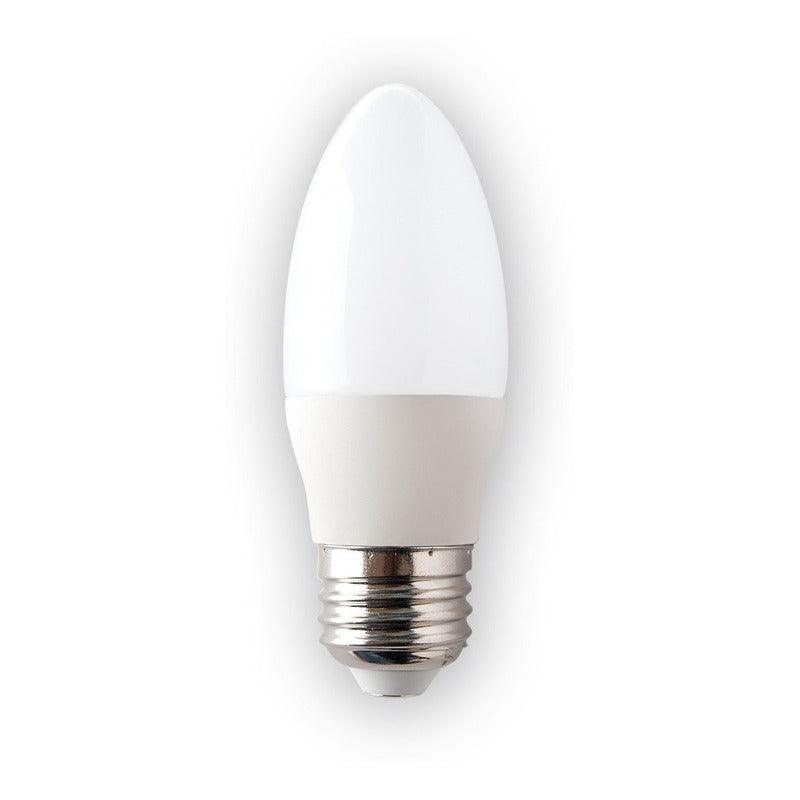2 Focos LED | LED-VE26 | 4W | Base Estándar E26 | Luz Cálida 3000K / Luz Fría 6500K | Tipo Vela - LuzDeco