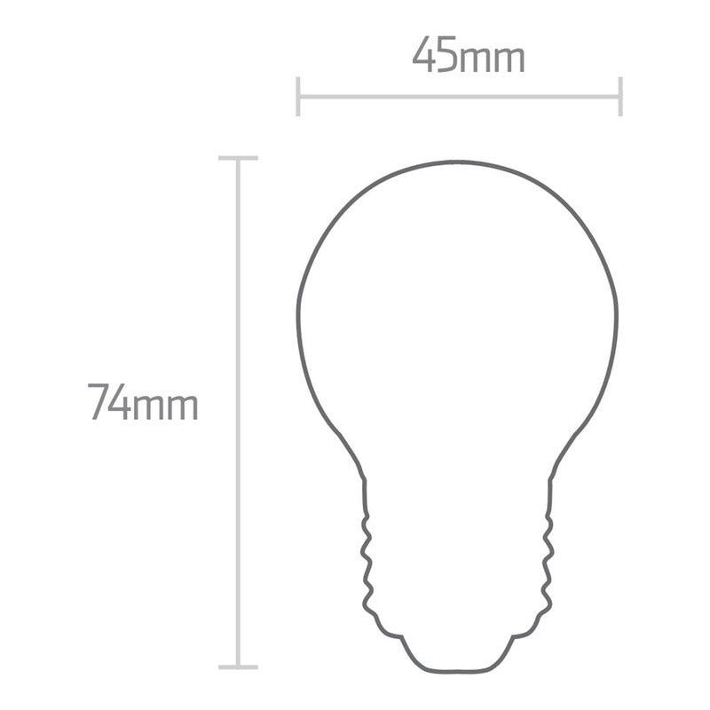 6 Focos LED | LEDFIL-G45 | 4W | Base Estándar E26 | Luz Cálida 3000K - LuzDeco