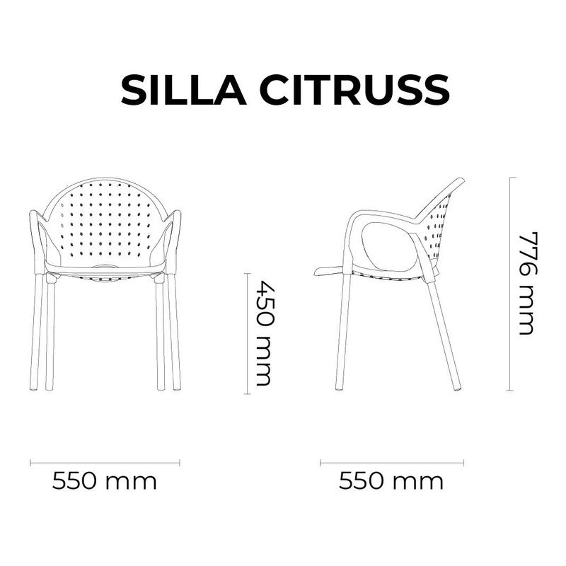 Silla de Comedor | 7051R4 | Exterior / Interior | Polipropileno | Protección Solar UV