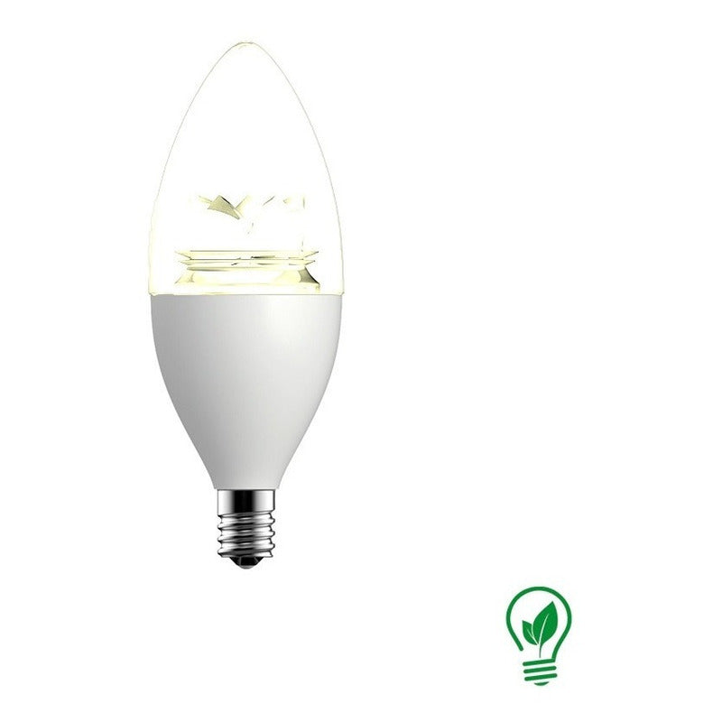 6 Focos LED | E81122 | 6W | Base E12 B11 | Luz Cálida 2700K | Tipo Vela - LuzDeco