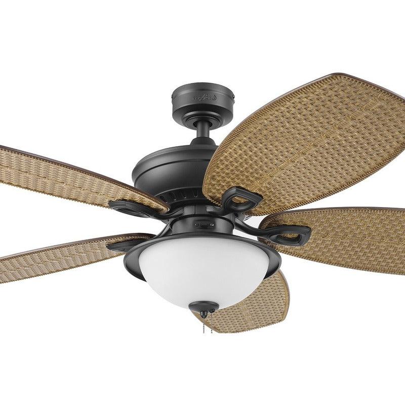 Coolfan Ventilador de Techo con Luz de 52'' con 5 Aspas y Control de Cadena, Modelo Huracán Tropical 66406 - LuzDeco