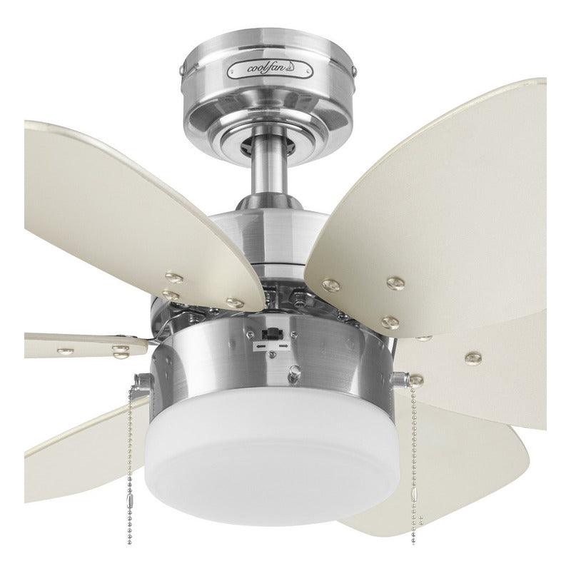 Coolfan Ventilador de Techo de 30'' con 6 Aspas y Control de Cadena, Modelo Lombardo 48501 - LuzDeco