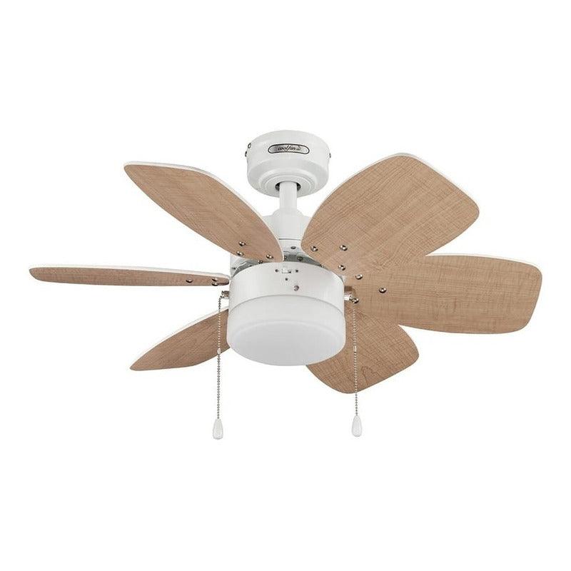 Coolfan Ventilador de Techo de 30'' con 6 Aspas y Control de Cadena, Modelo Lombardo 48501 - LuzDeco