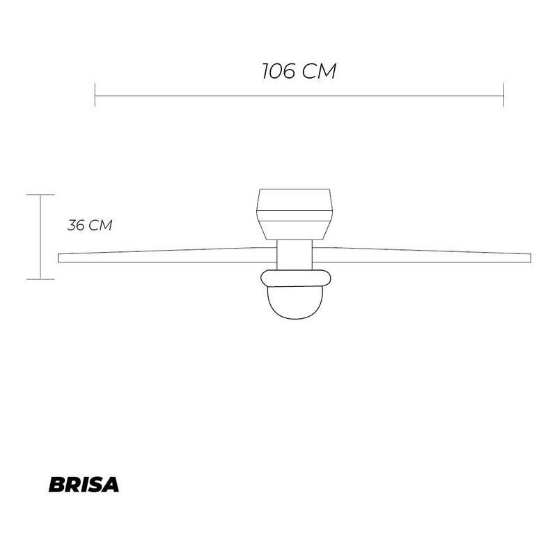 Coolfan Ventilador de Techo de 42'' con Luz y 5 Aspas Reversibles con Control Remoto, Modelo Brisa 44401 - LuzDeco