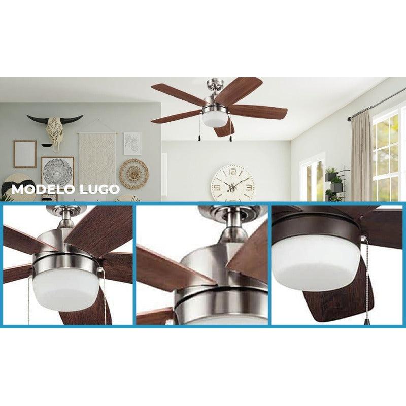 Coolfan Ventilador de Techo de 44'' con 5 Aspas y Control de Cadena, Modelo Lugo 48402 - LuzDeco