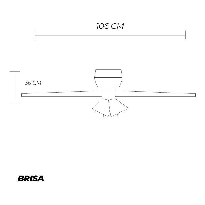 Coolfan Ventilador de Techo de Madera de 42'' con Luz y 5 Aspas Reversibles con Control de Cadena, Modelo Brisa 45201 - LuzDeco