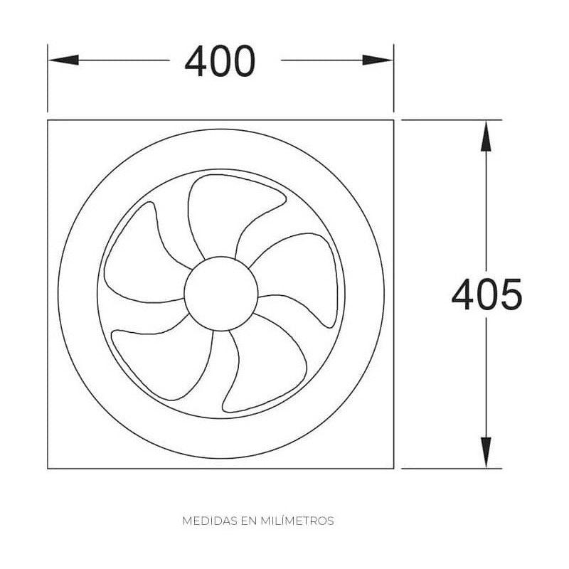 Extractor de Aire | 1712 | 12 pulgadas | Industrial | Pared / Ventana | Reja Antirretorno - LuzDeco